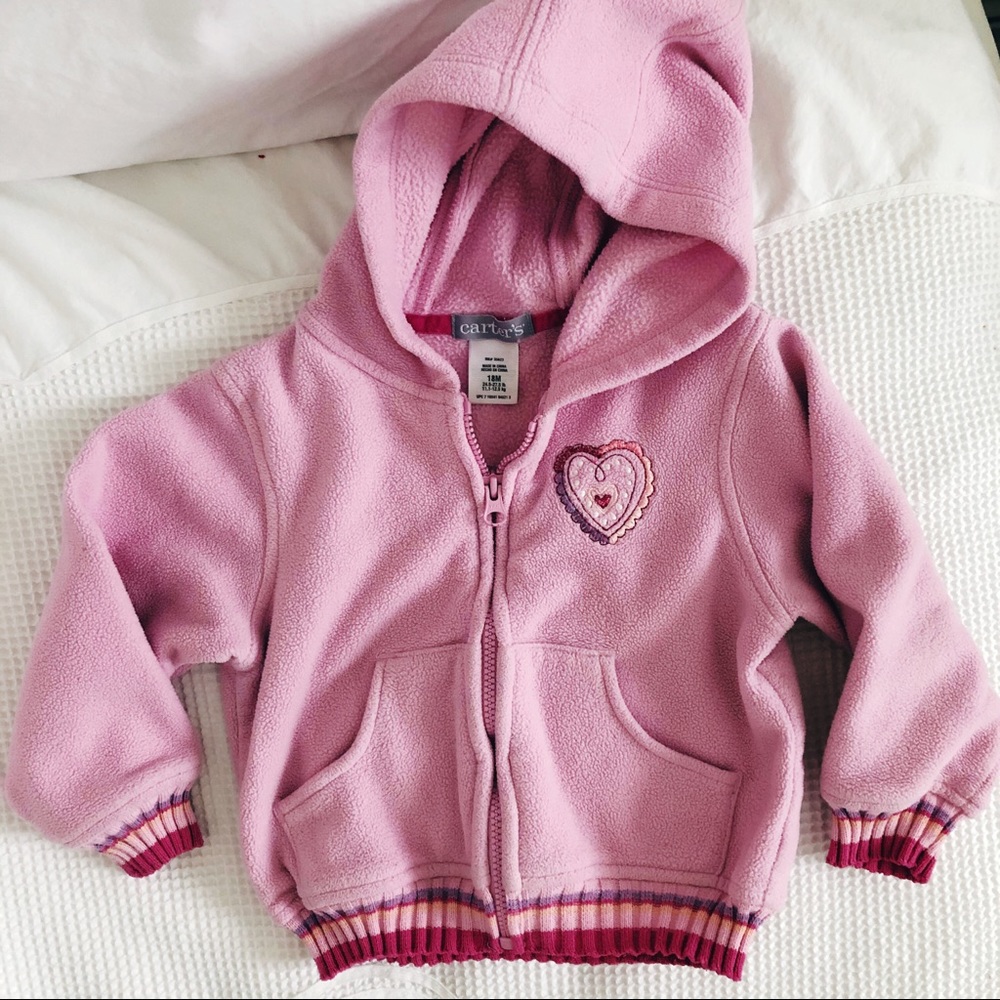 CARTERS toddler pink zip up hoodie
